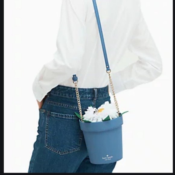 kate spade daisy blue flower pot purse bag nwt - Picture 2 of 8
